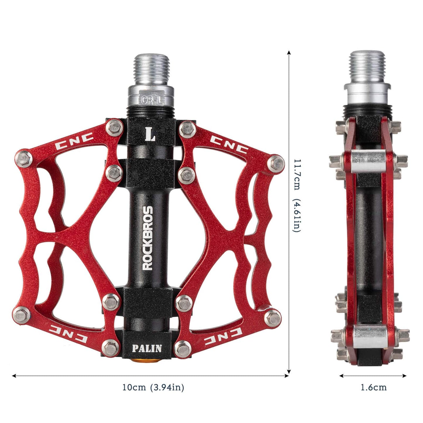 ROCKBROS Fahrradpedale 9/16 Zoll CNC Aluminij mit abgedichteten Lagern