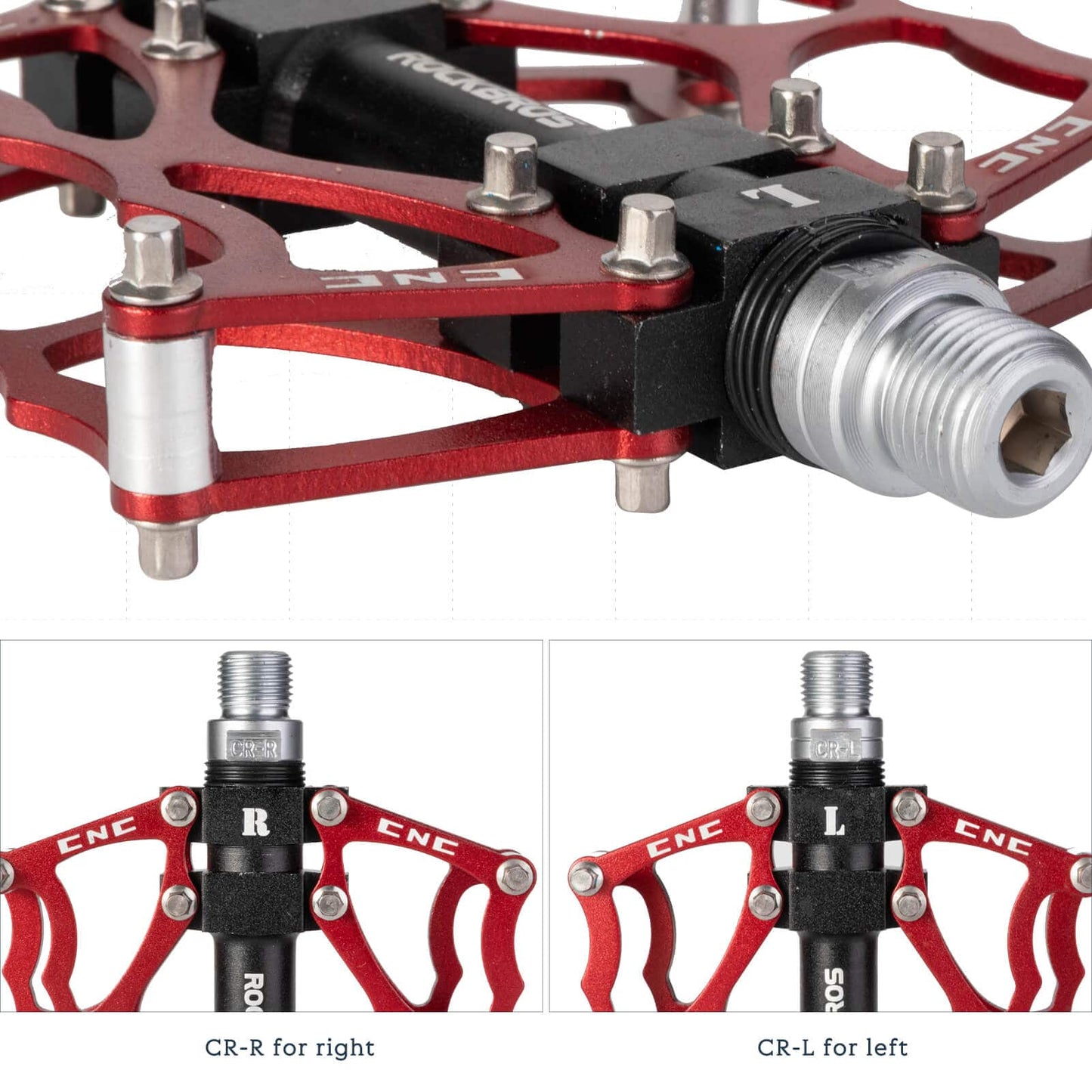 ROCKBROS Fahrradpedale 9/16 Zoll CNC Aluminij mit abgedichteten Lagern