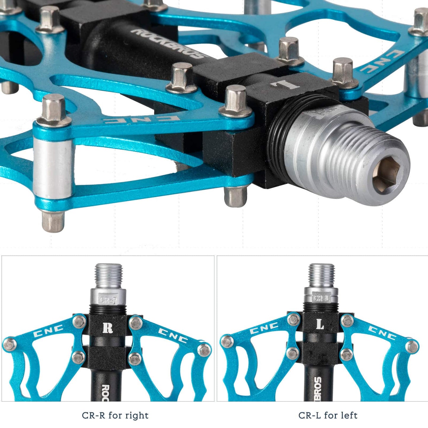 ROCKBROS Fahrradpedale 9/16 Zoll CNC Aluminij mit abgedichteten Lagern