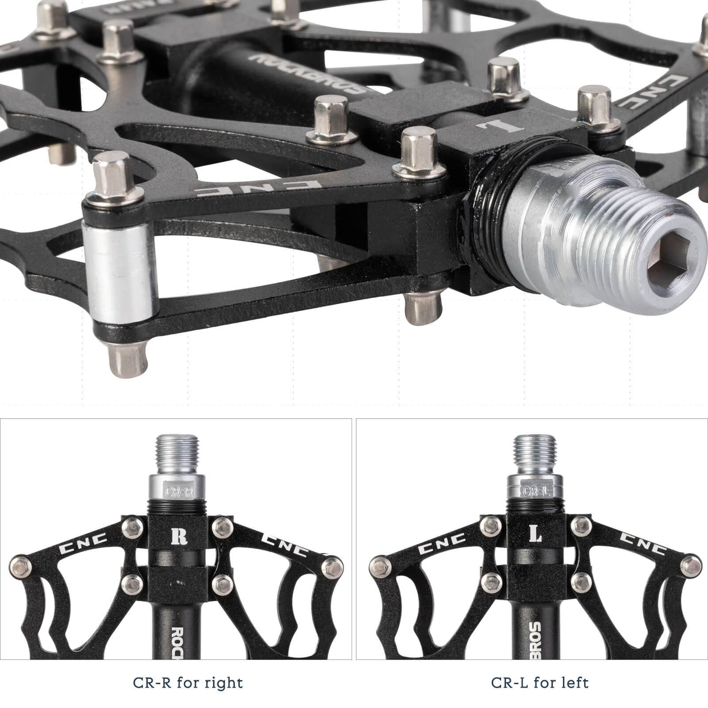 ROCKBROS Fahrradpedale 9/16 Zoll CNC Aluminij mit abgedichteten Lagern