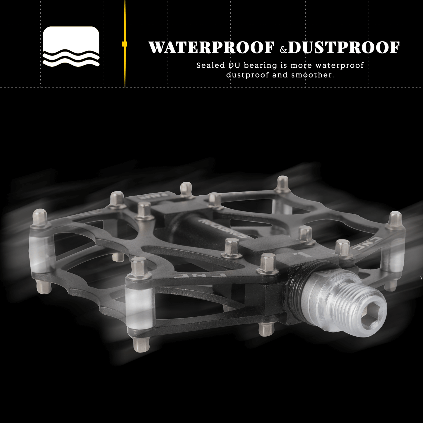 ROCKBROS Fahrradpedale 9/16 Zoll CNC Aluminij mit abgedichteten Lagern