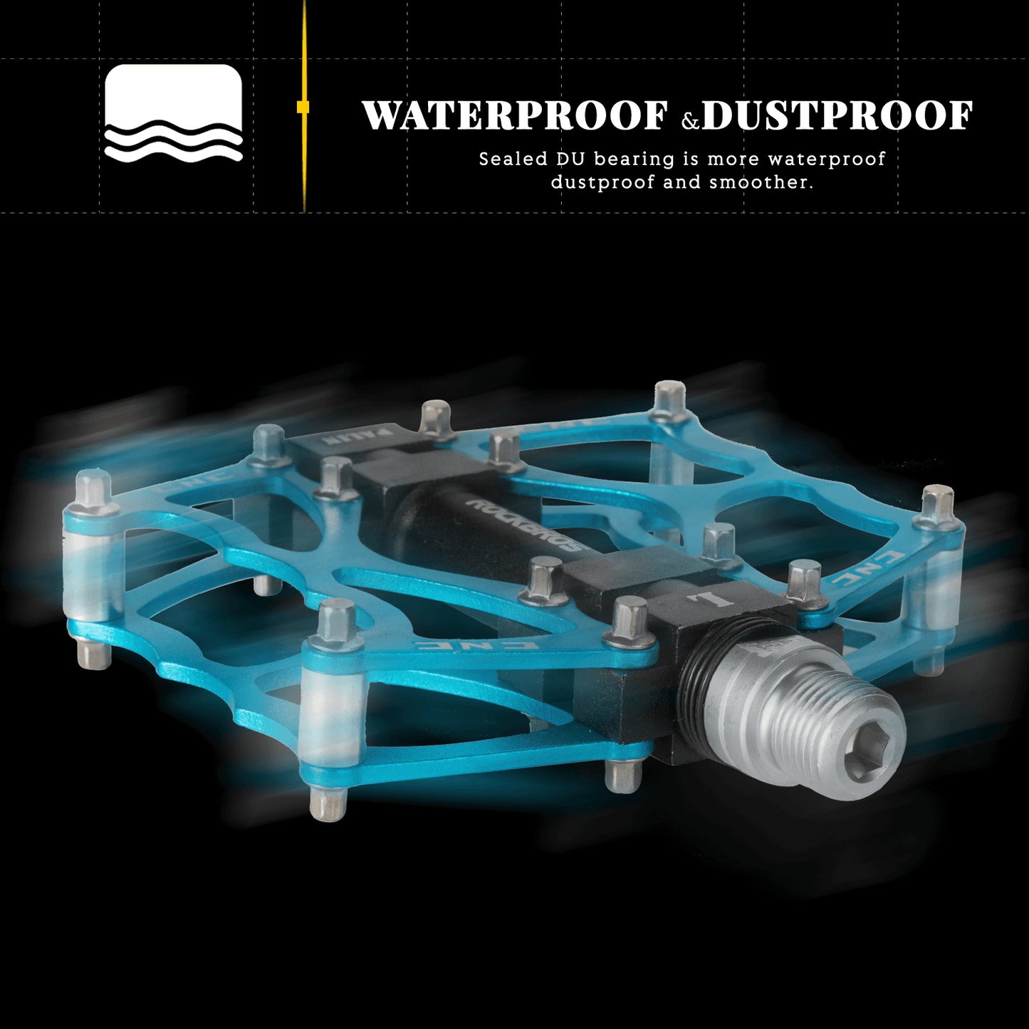 ROCKBROS Fahrradpedale 9/16 Zoll CNC Aluminij mit abgedichteten Lagern