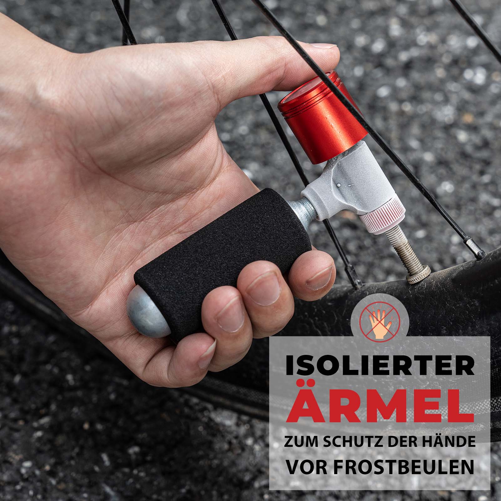 kartuschen fahrradpumpe ROCKBROS Fahrradpumpe CO2 Kartuschenpumpe Minipumpe mit Druckdosierven – Unimother