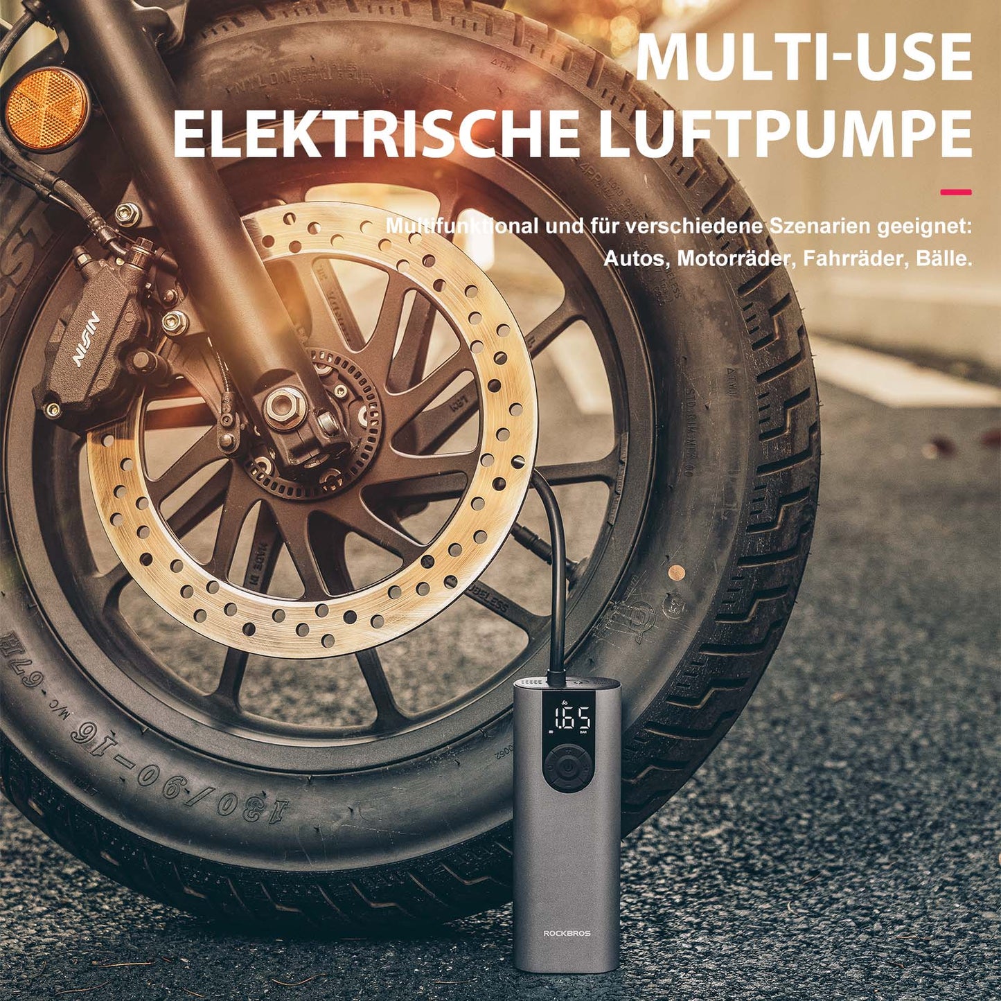 A8 Fahrradpumpe Elektrisch Luftpumpe 150PSI