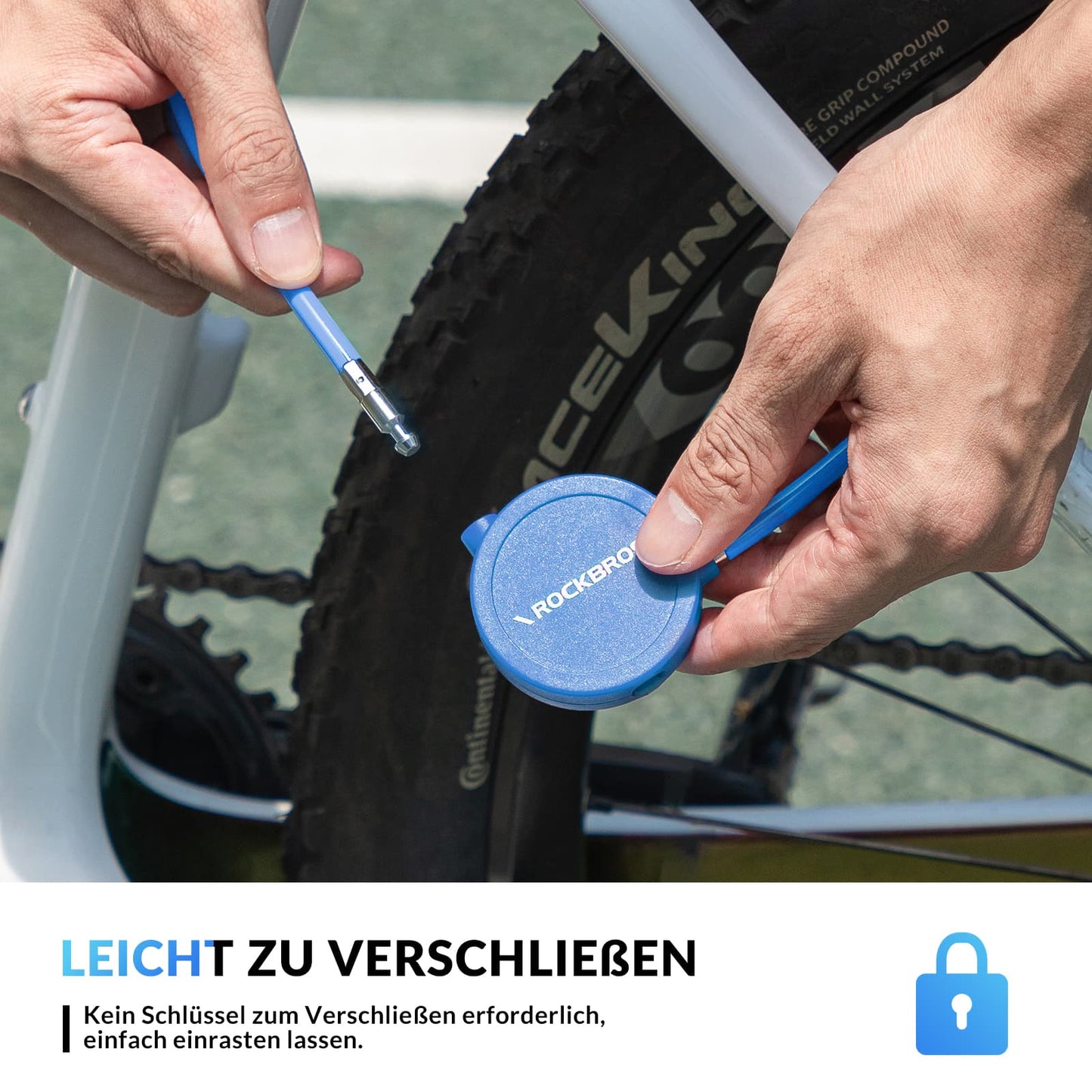 ROCKBROS Fahrradschloss für Kinder 69cm Mit 2 Schlüssel