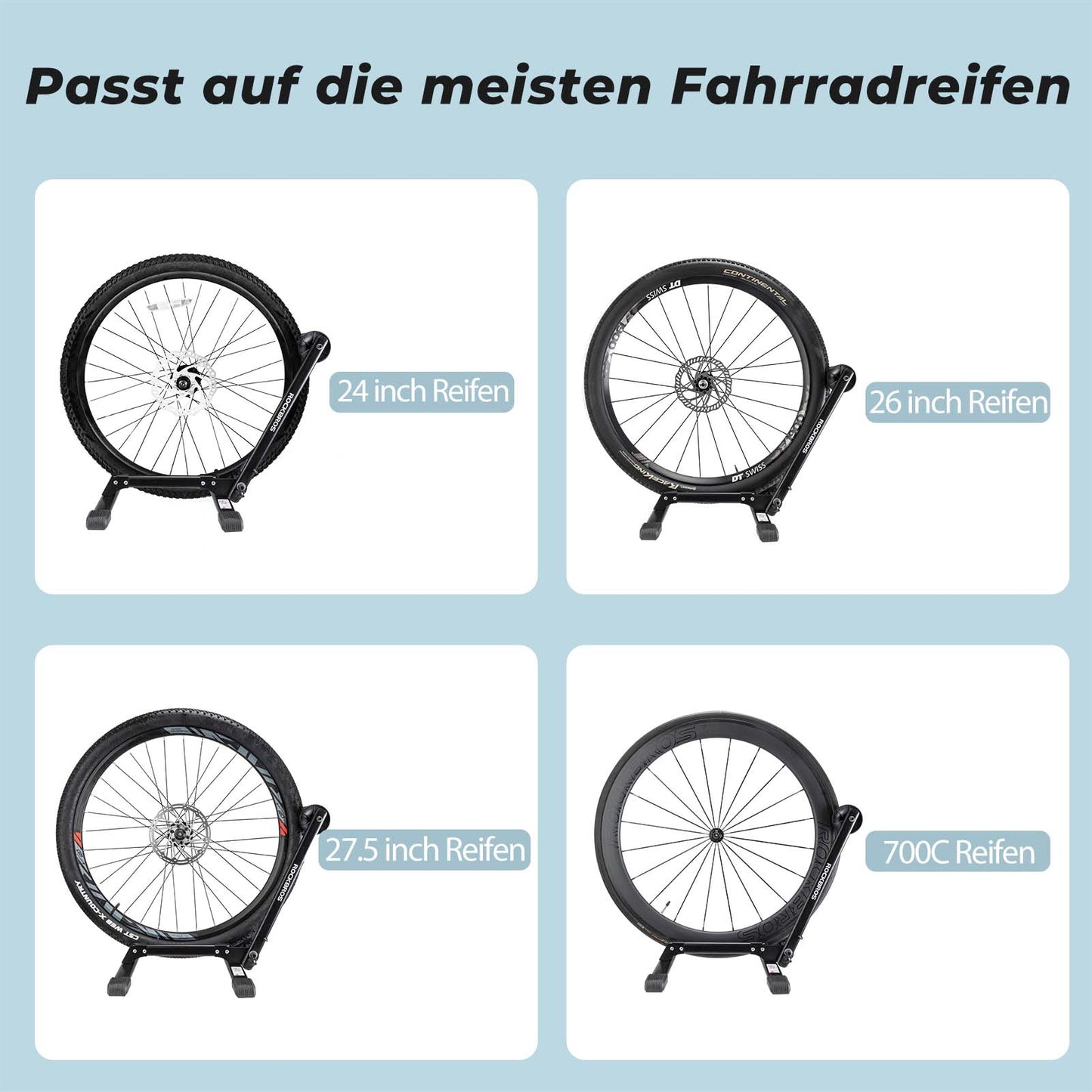 ROCKBROS Fahrradständer Faltbar aus Aluminium Einseitiger Fahrradständer