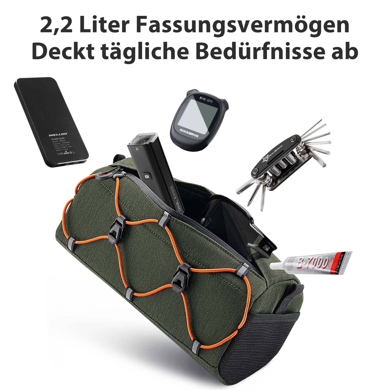 rockbros lenkertasche ROCKBROS Fahrradtasche Lenkertasche 2,2L mit Schultergurt in 6 Farben – Unimother