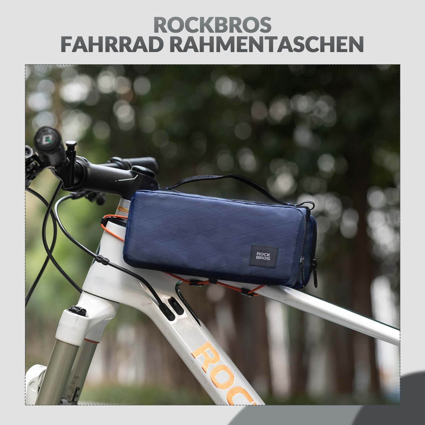 ROCKBROS Fahrradtasche Rahmentasche mit Schultergurt Oberrohrtasche