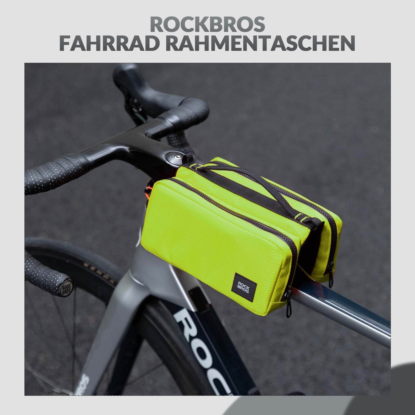 ROCKBROS Fahrradtasche Rahmentasche mit Schultergurt Oberrohrtasche