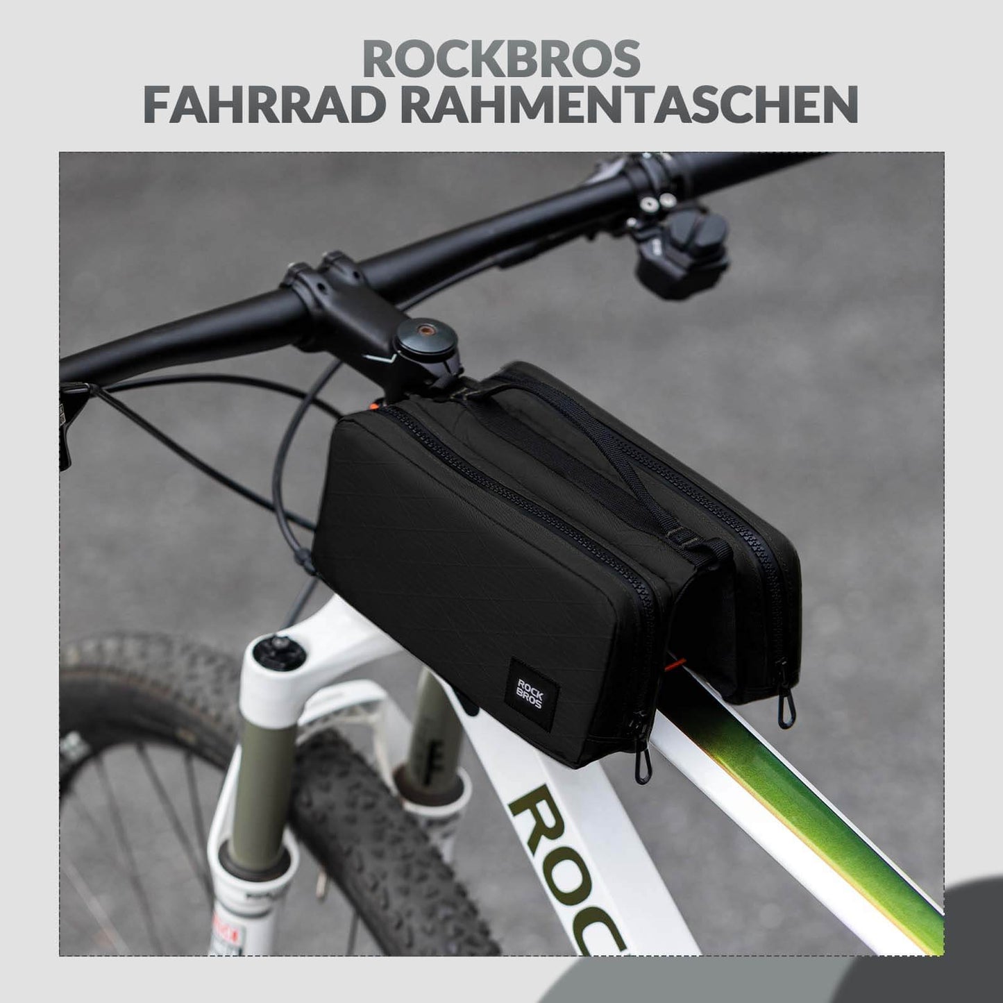 ROCKBROS Fahrradtasche Rahmentasche mit Schultergurt Oberrohrtasche