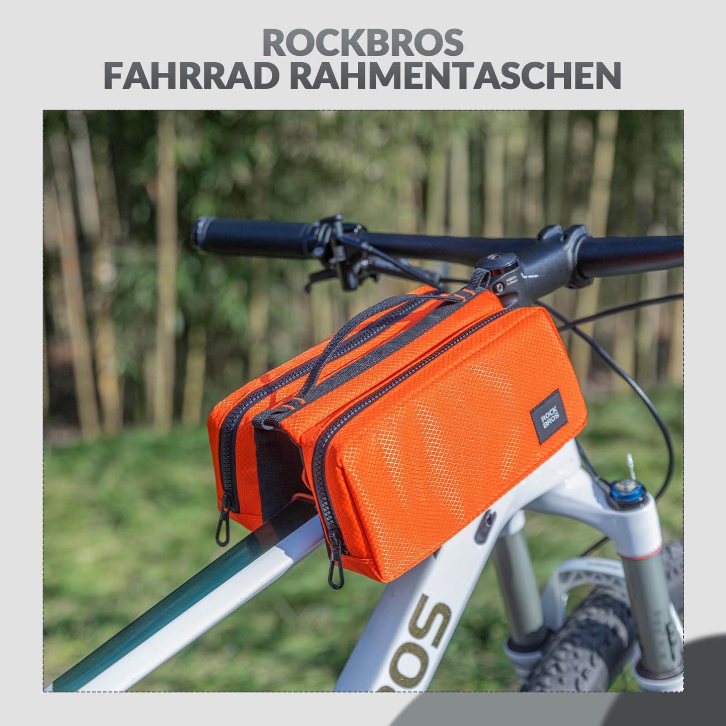 ROCKBROS Fahrradtasche Rahmentasche mit Schultergurt Oberrohrtasche