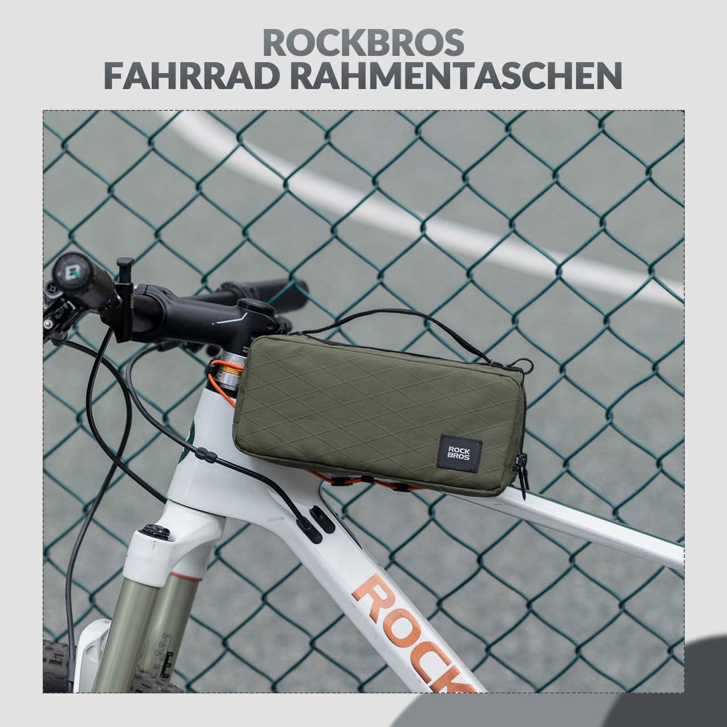 ROCKBROS Fahrradtasche Rahmentasche mit Schultergurt Oberrohrtasche