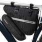 ROCKBROS Fahrradtasche Set 2-in-1 Abnehmbare Rahmentasche 1,3 L+0,7 L Schwarz