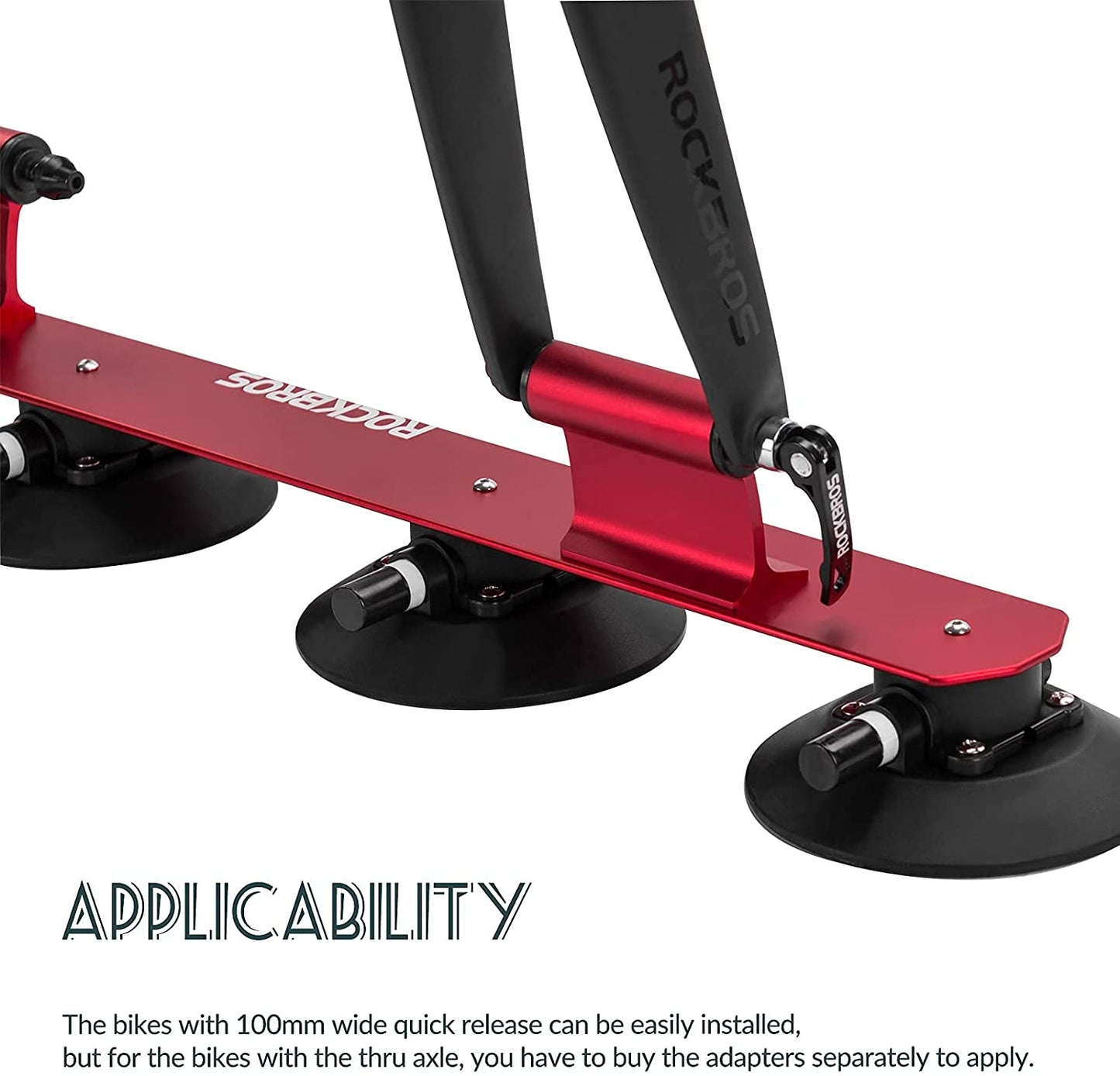 ROCKBROS Fahrradträger Fahrrad Dachträger mit Saugnäpfe Schnellmontage