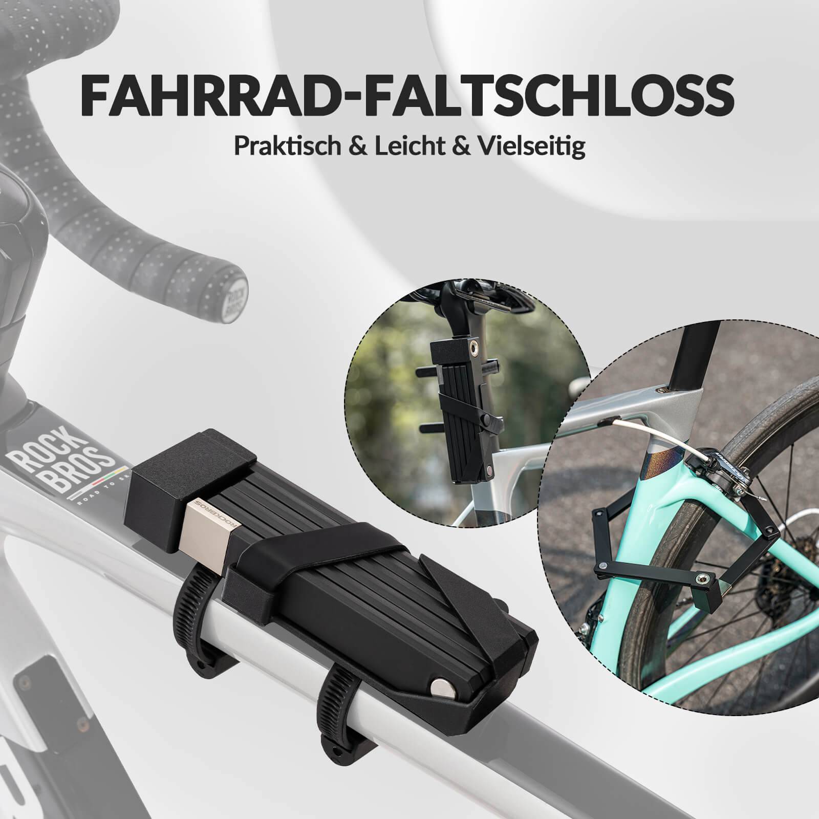 jako o fahrradschloss ROCKBROS Faltschloss Fahrradschloss mit Halterung – Unimother