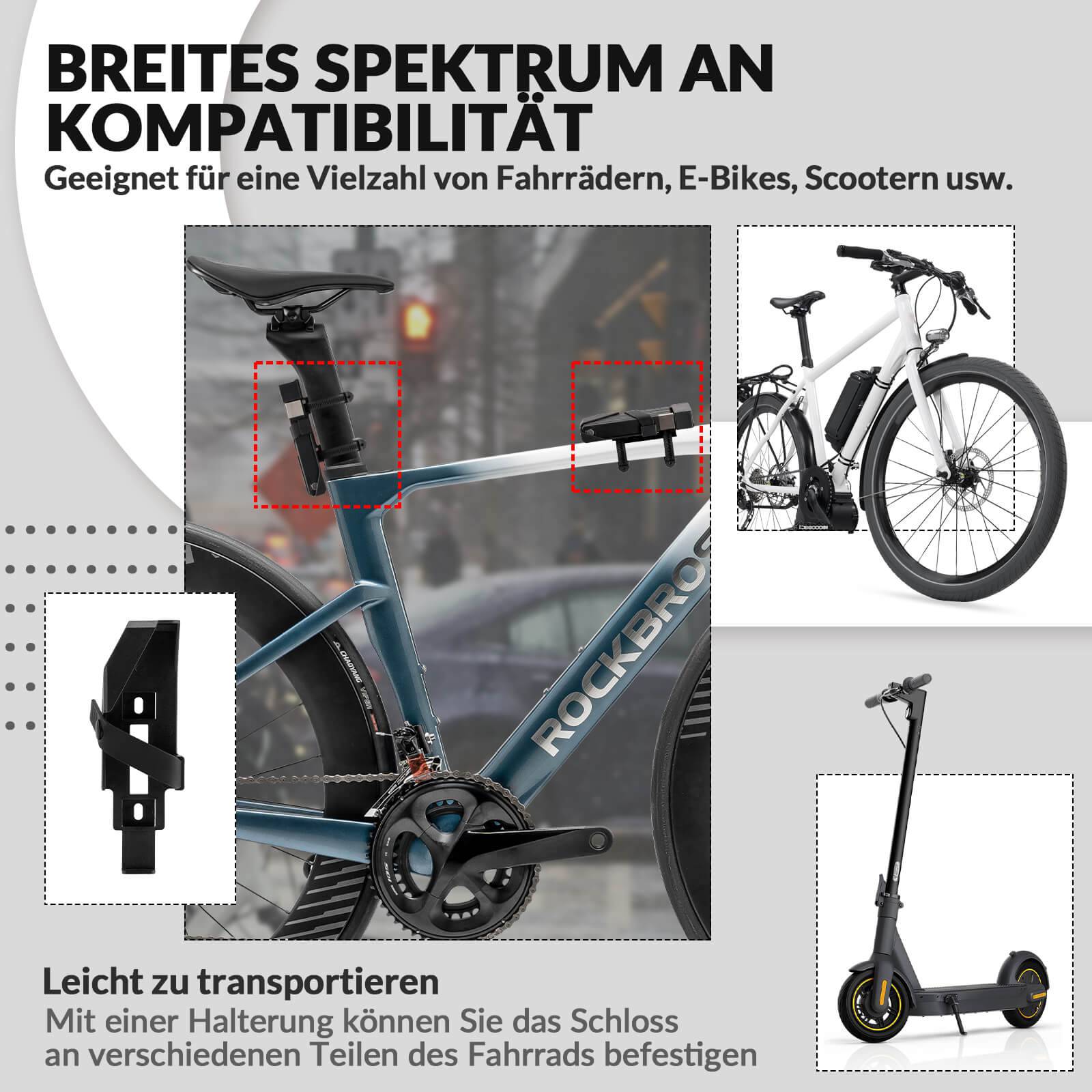 jako o fahrradschloss ROCKBROS Faltschloss Fahrradschloss mit Halterung – Unimother