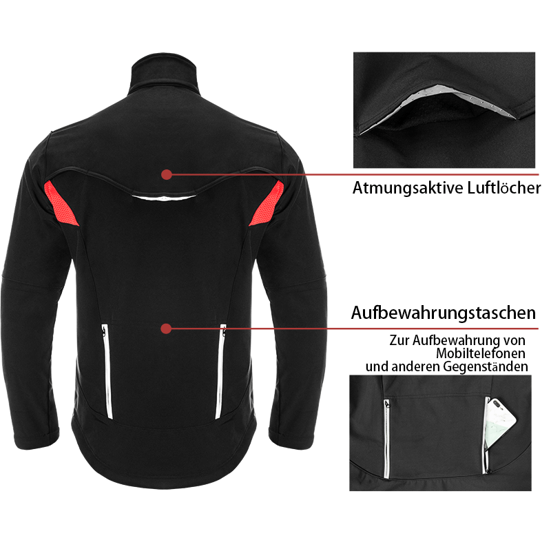 ROCKBROS Winter Jacke Herren Windschutz Radsportanzug