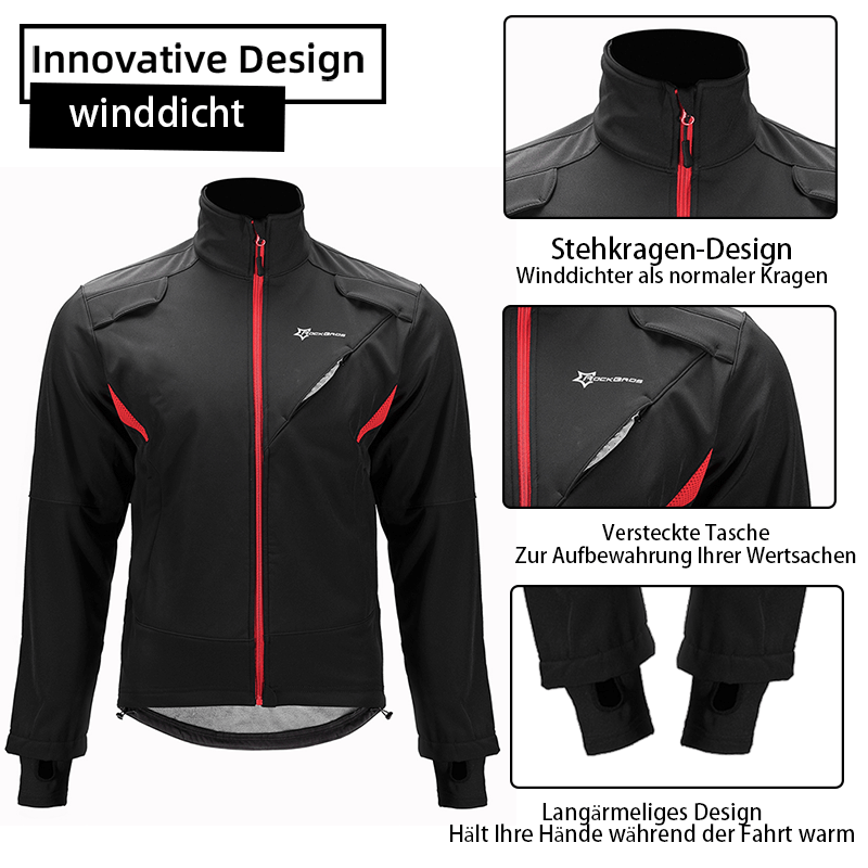 ROCKBROS Winter Jacke Herren Windschutz Radsportanzug