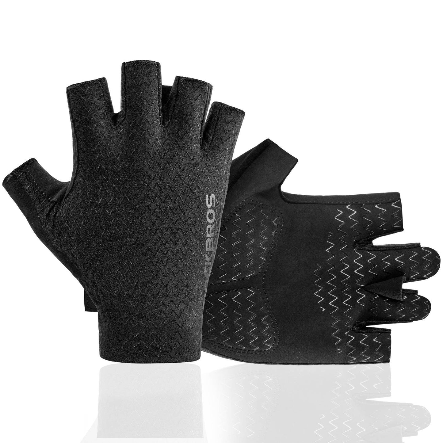 ROCKBROS Gel gemusterte Rutschfeste Halbfinger-Reithandschuhe