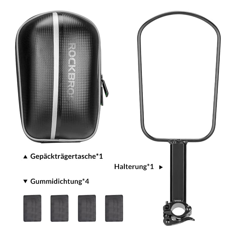 ROCKBROS Gepäckträgertasche Wasserfest Schnellspanner Design mit Halterung