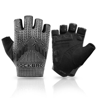 ROCKBROS Half Finger Shock Absorbing Cycling Handschuhe Sommer Herren