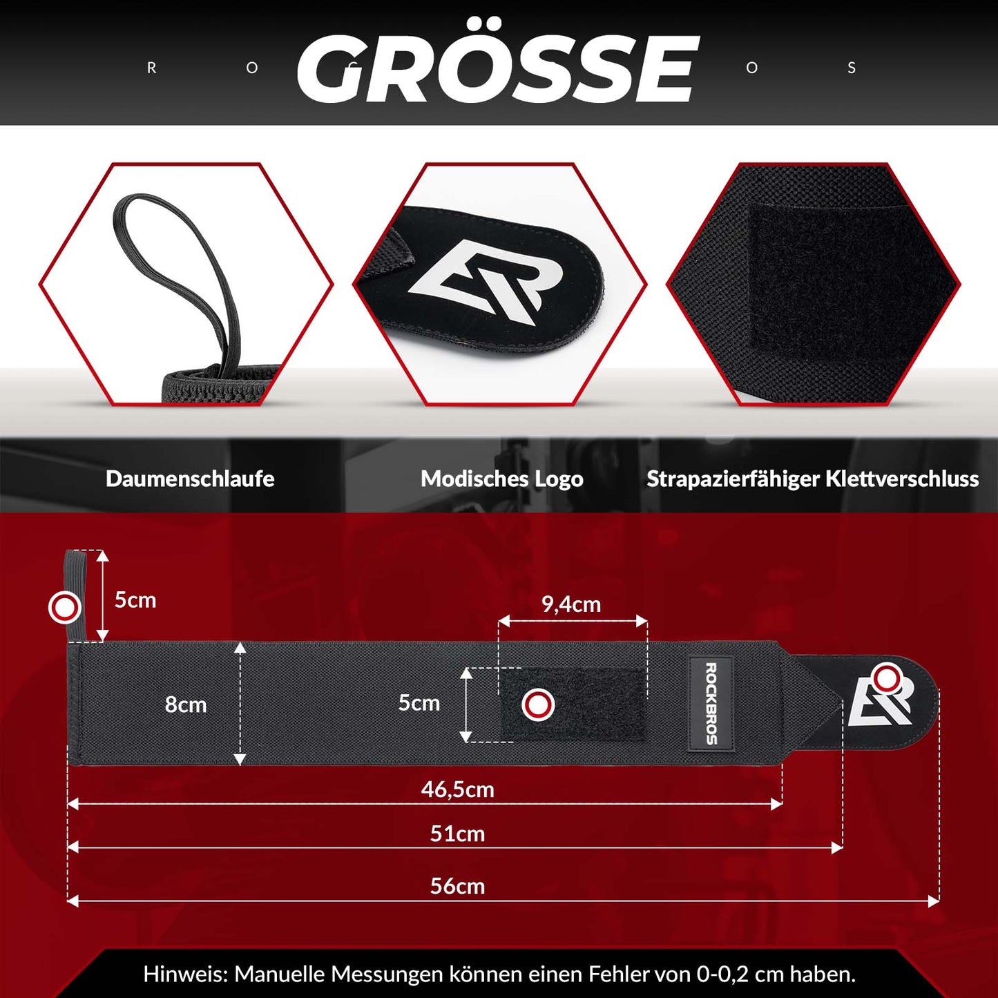 Handgelenkbandage 1 Paar Atmungsaktive Zughilfen für Training & Fitness