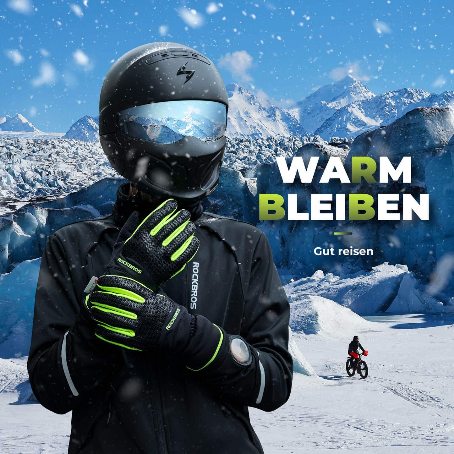 ROCKBROS Handschuhe Fahrradhandschuhe Touchscreen Thinsulate Skihandschuh