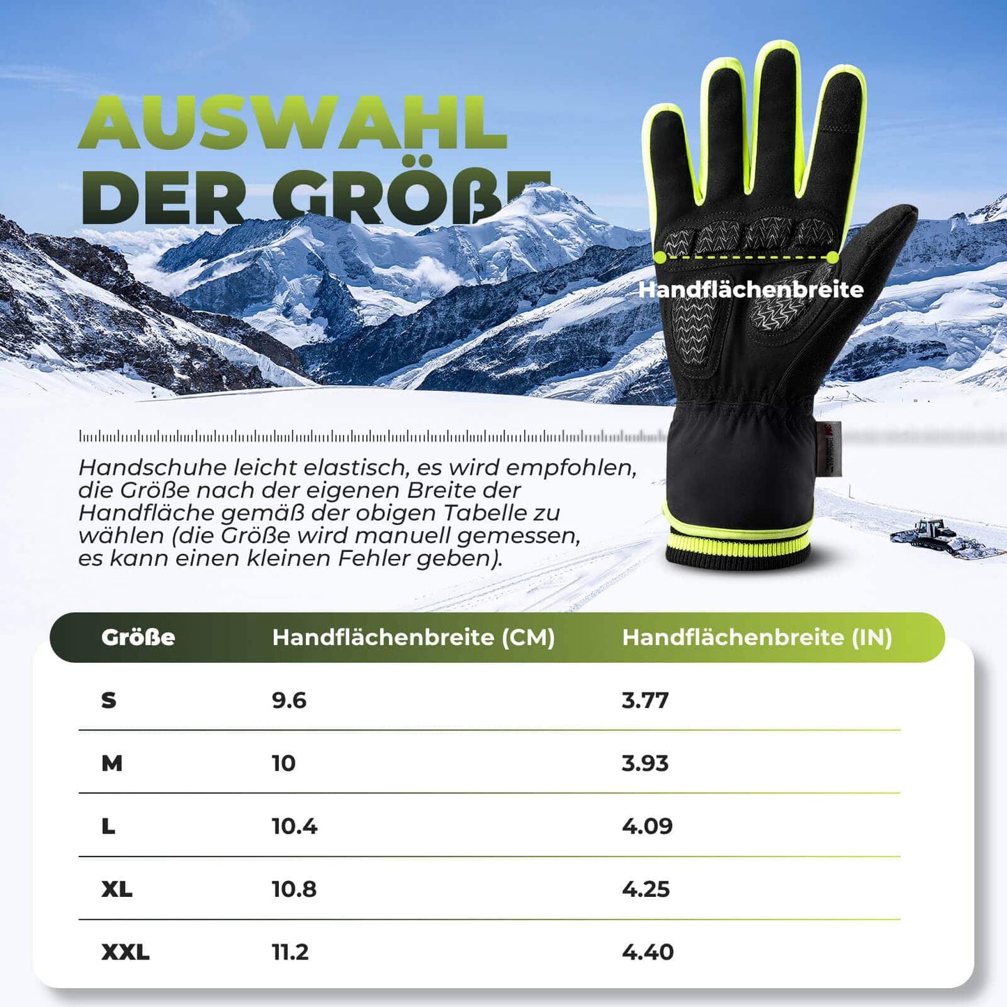 ROCKBROS Handschuhe Fahrradhandschuhe Touchscreen Thinsulate Skihandschuh