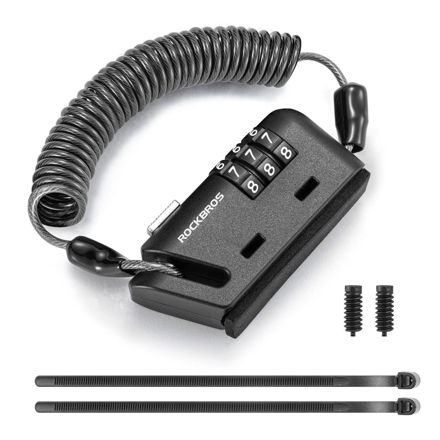 ROCKBROS Helm schloss 150 cm Zahlenschloss 3-stellig Zahlencode