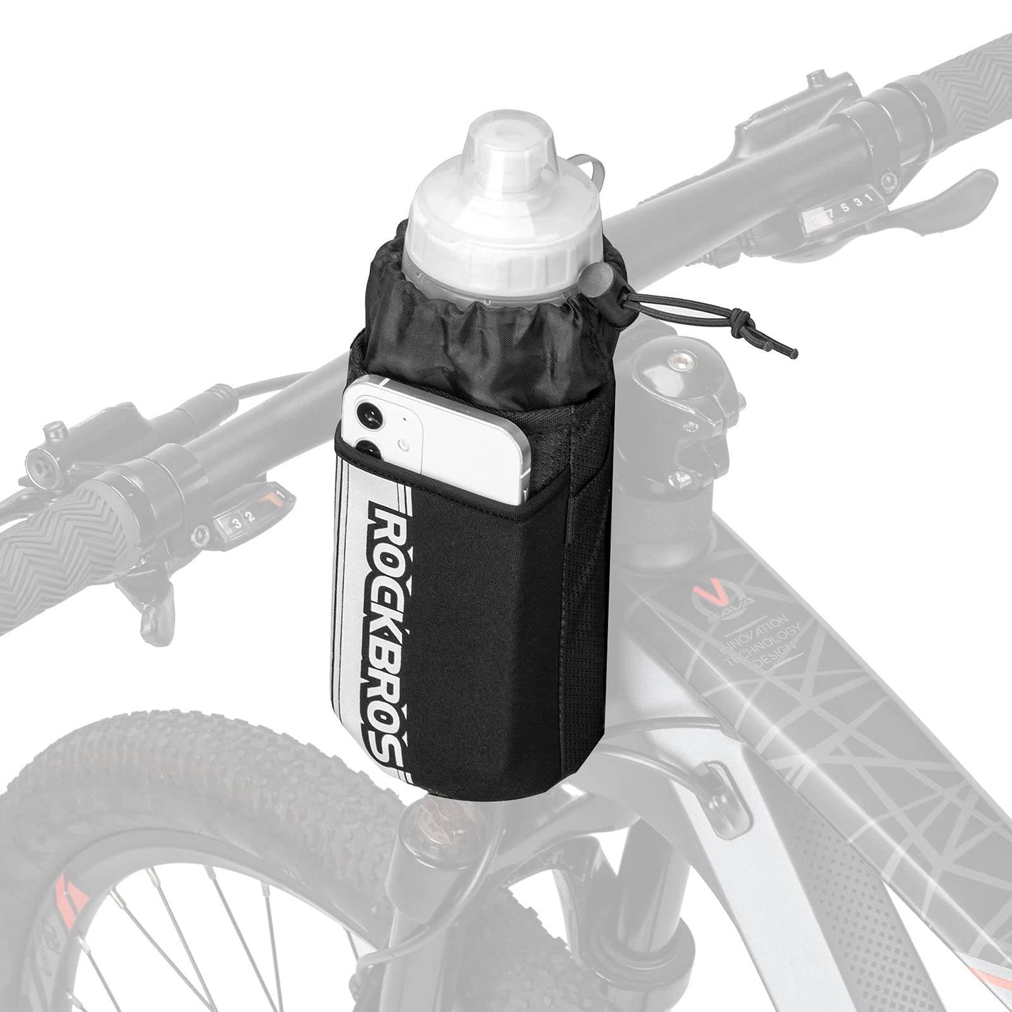 ROCKBROS Isolierte Fahrrad  Lenkertasche mit Wasserflaschenhalter und Handytasche