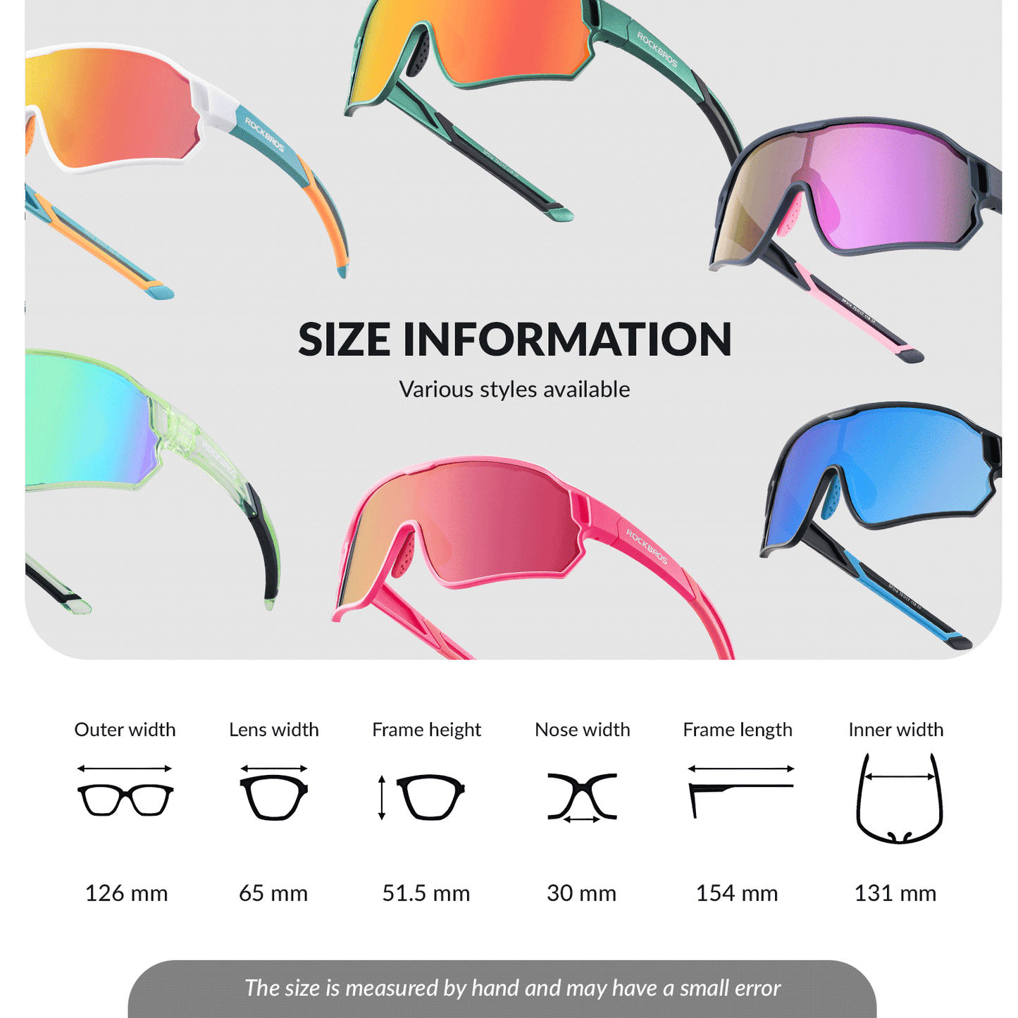 ROCKBROS Kinder Fahrradbrille UV400-Schutz Polarisierte Sonnenbrille