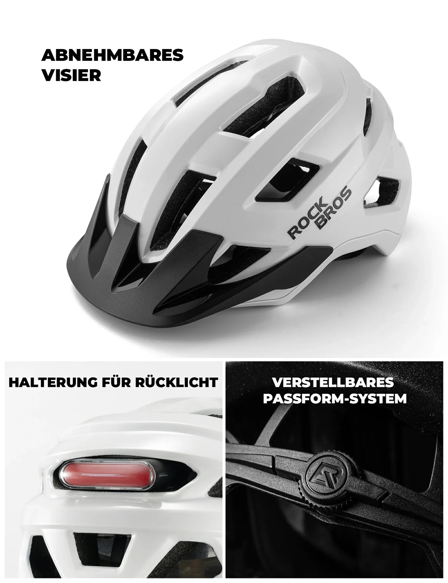 ROCKBROS Kinder Fahrradhelm mit Abnehmenbarem Visie für MTB, BMX Downhill