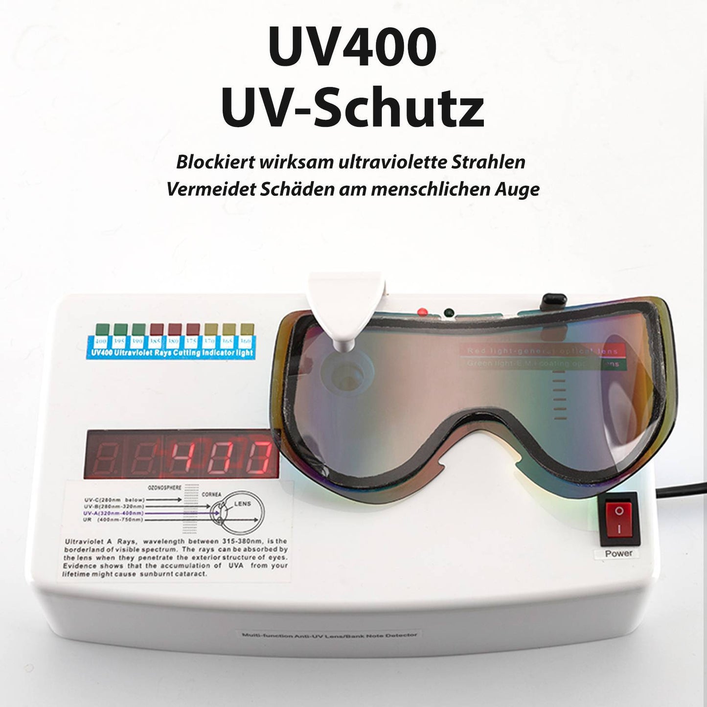 ROCKBROS Kinder Skibrille 100 % UV-Schutz winddicht Ski Schutzbrille