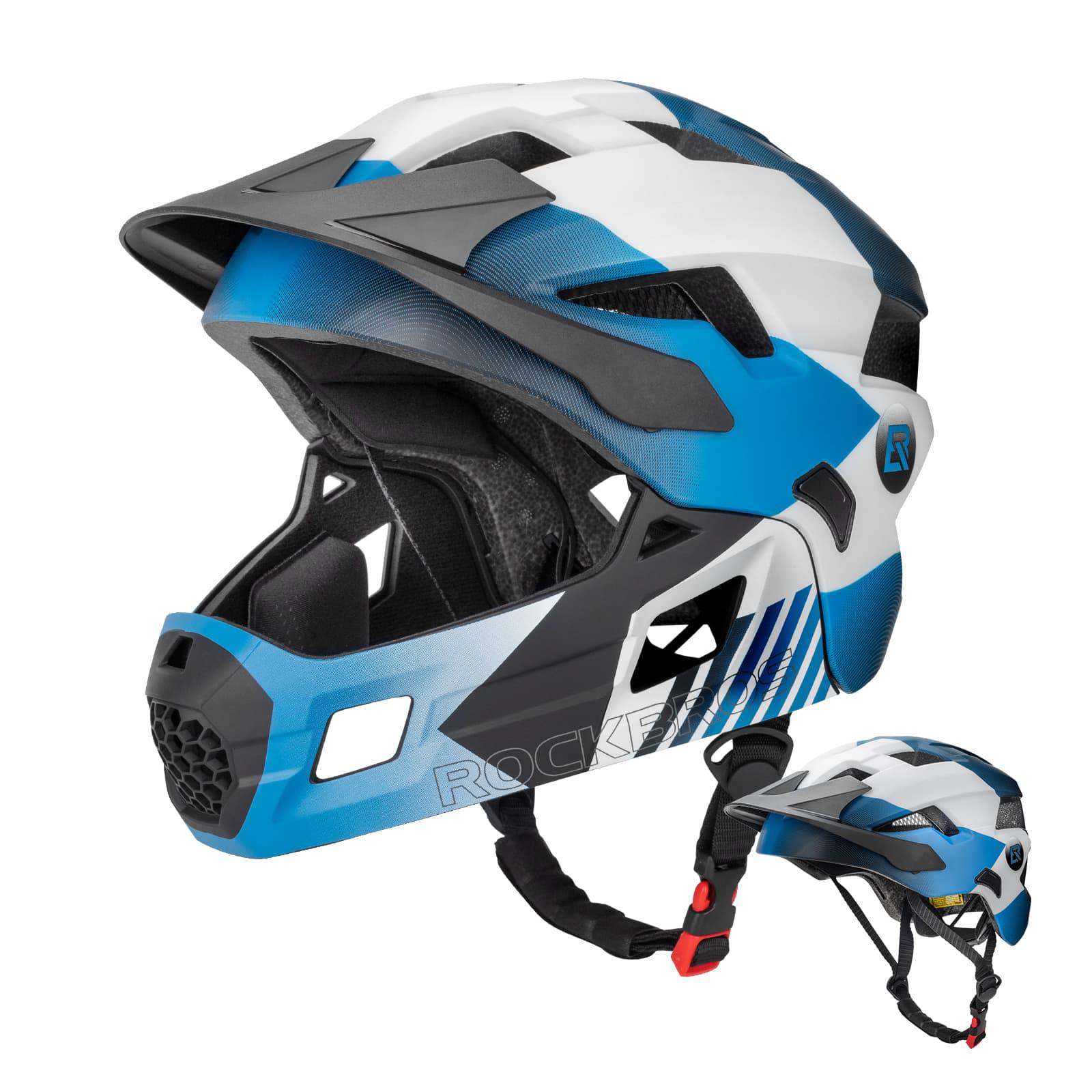 mountainbike helm kinnschutz ROCKBROS Kinderhelm BMX MTB Downhill Helm mit Abnehmbarem Kinnschutz u –  Unimother