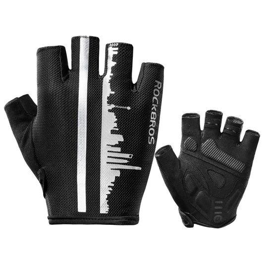 ROCKBROS Kurz Fahrradhandschuhe SBR Stoßdämpfend rutschfest Unisex