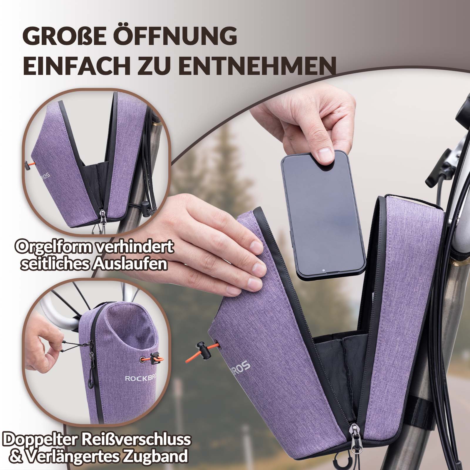 lenkertasche mit flaschenhalter ROCKBROS Lenkertasche Flaschentasche Trinkflaschenhalter Multifungsi – Unimother