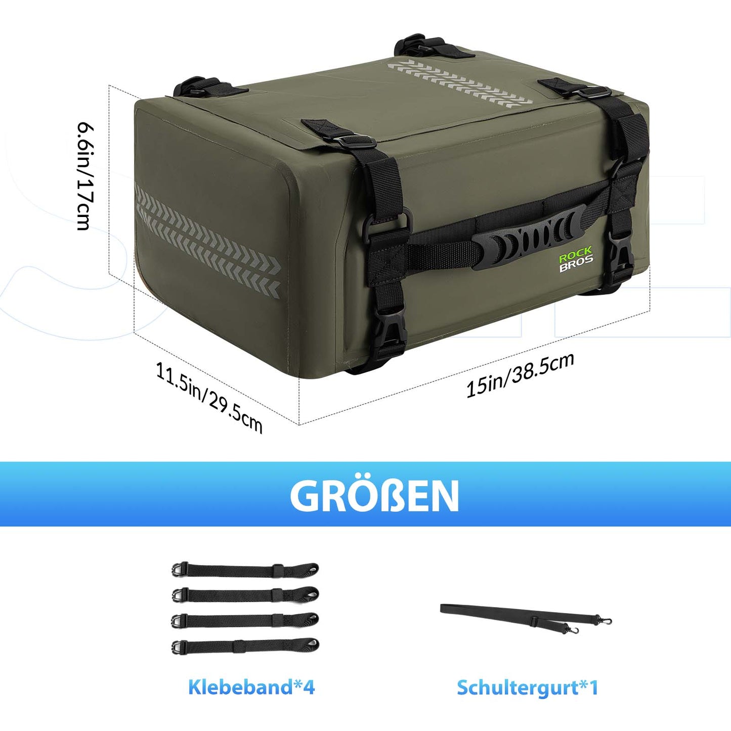 ROCKBROS Motorrad Hecktasche 100% Wasserdichte Motorrad Gepäcktasche ca.30L