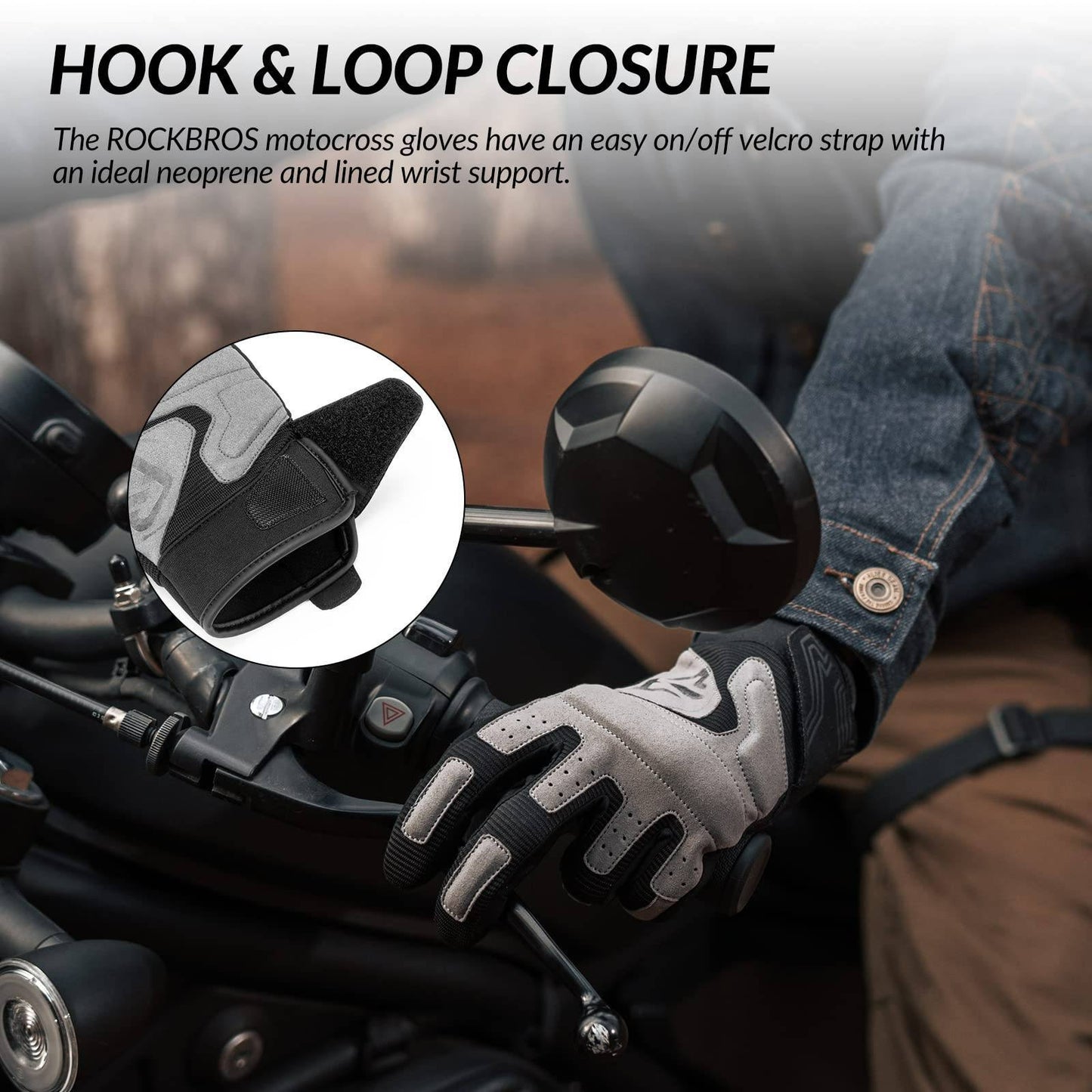 ROCKBROS Motorradhandschuhe Winddichte Touchscreen Herren Handschuhe