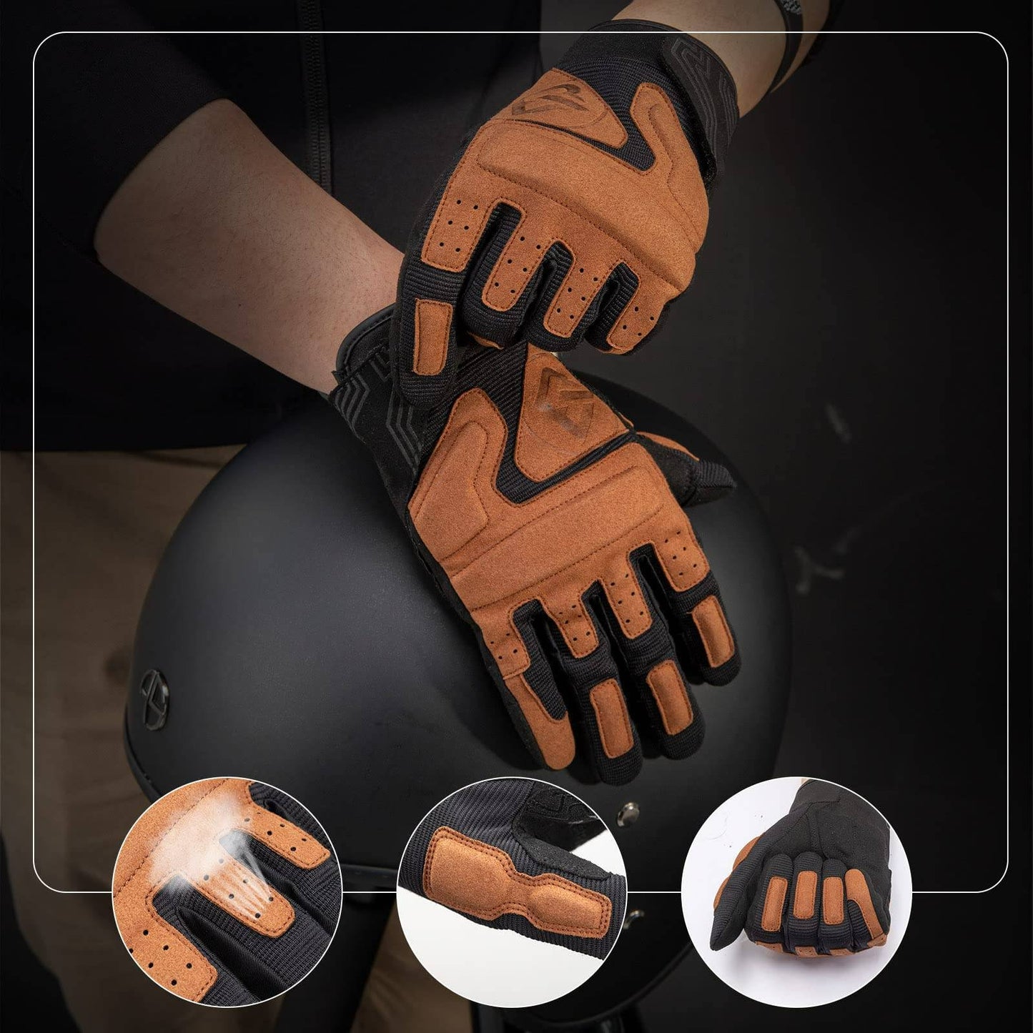 ROCKBROS Motorradhandschuhe Winddichte Touchscreen Herren Handschuhe