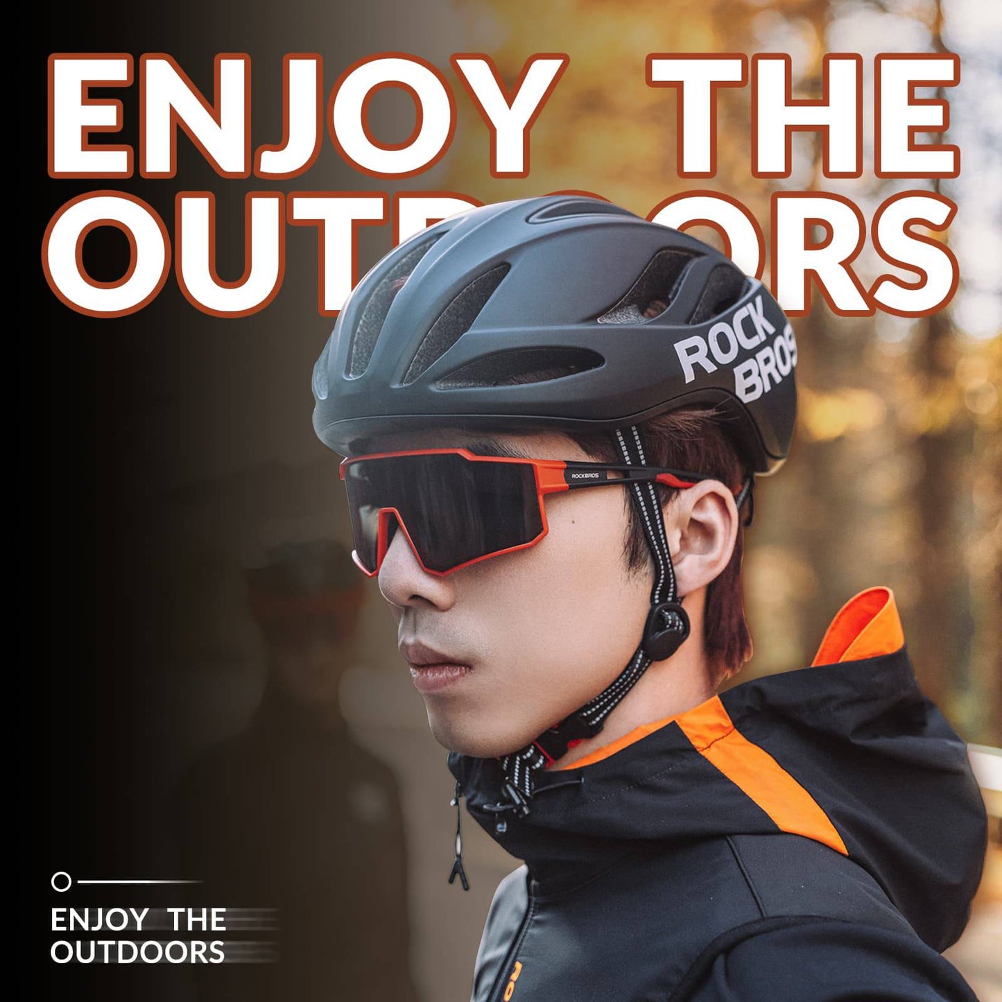ROCKBROS Polarisiert Fahrradbrille Sport Sonnenbrille für Outdoorsport