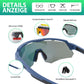 ROCKBROS Polarisierte Fahrradbrille mit 4 Wechselgläser