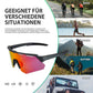 ROCKBROS Polarisierte Fahrradbrille mit 4 Wechselgläser