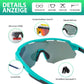 ROCKBROS Polarisierte Fahrradbrille mit 4 Wechselgläser