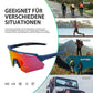 ROCKBROS Polarisierte Fahrradbrille mit 4 Wechselgläser