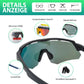 ROCKBROS Polarisierte Fahrradbrille mit 4 Wechselgläser