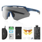ROCKBROS Polarisierte Fahrradbrille mit 4 Wechselgläser