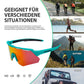 ROCKBROS Polarisierte Fahrradbrille mit 4 Wechselgläser