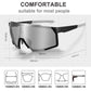 ROCKBROS Polarisierte Sonnenbrille Fahrradbrille für Outdoor-Sport Schwarz