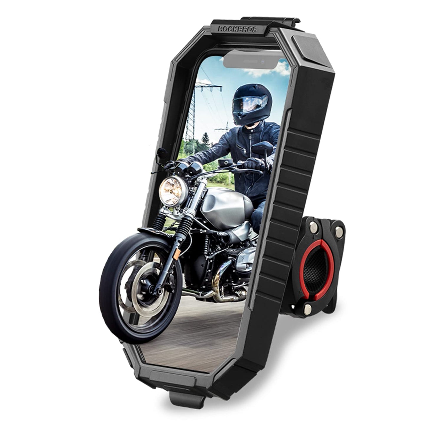 ROCKBROS Smartphone Halterung 360° Drehbar für 6,8 Zoll Smartphone