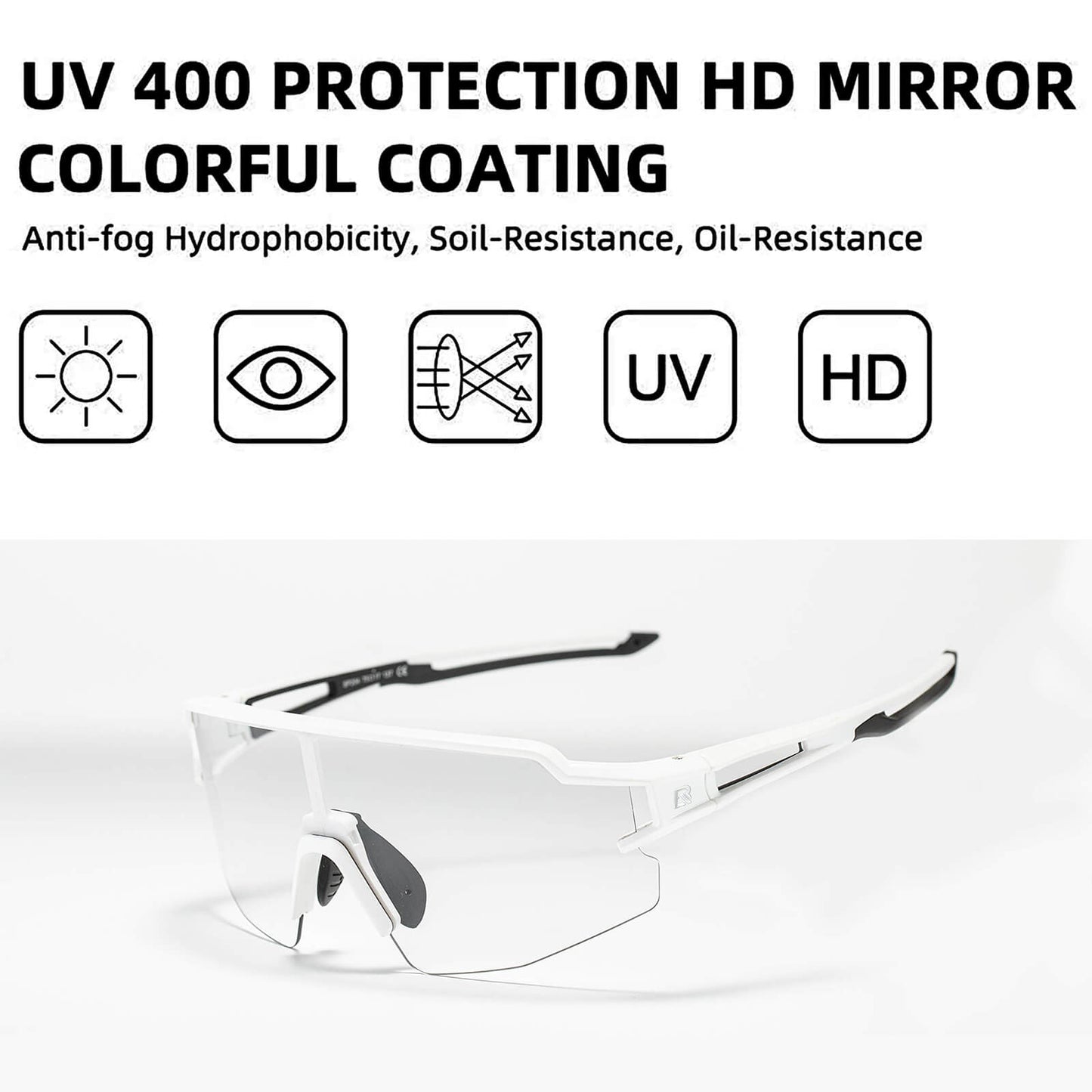ROCKBROS Sonnenbrille für Männer & Frauen UV-Schutz Fahrradbrille